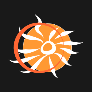 Circular sun symbol in orange tones T-Shirt