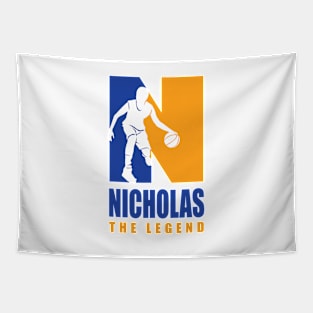 Nicholas Custom Player Basketball Your Name The Legend Tapestry