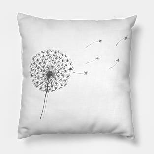 Dandelion Clock on Pink Pillow