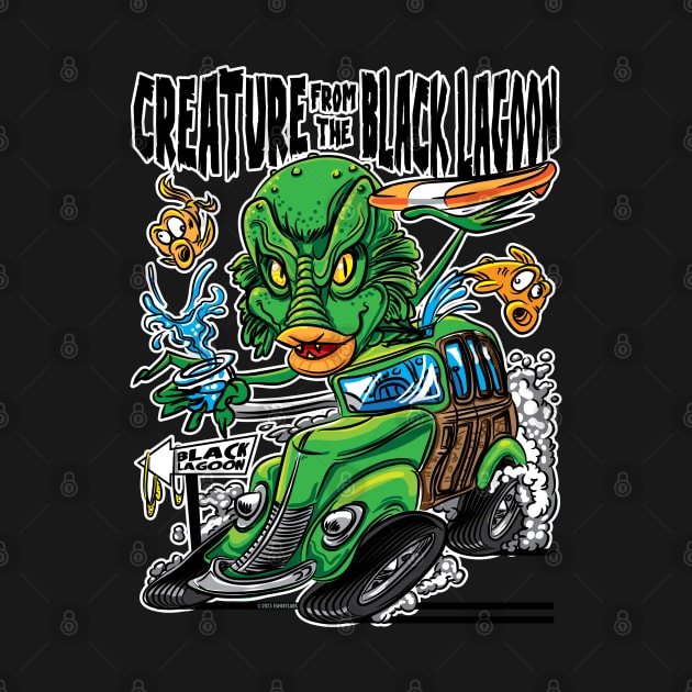 Creature from the Black Lagoon Hot Rod by eShirtLabs