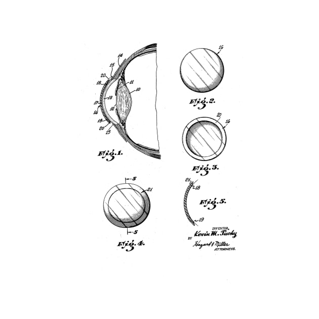 Contact Lens Vintage Patent Hand Drawing by TheYoungDesigns