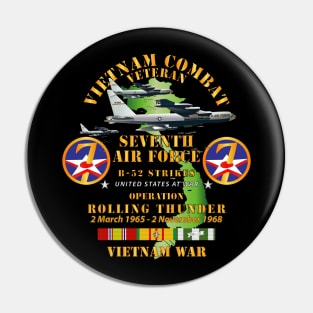 Seventh Air Force - Operation Rolling Thunder w VN SVC Pin