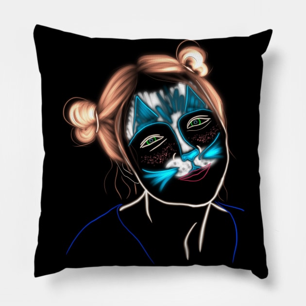 glowing portrait Pillow by Keen_On_Colors