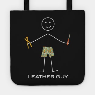 Funny Mens Leatherworking design Tote