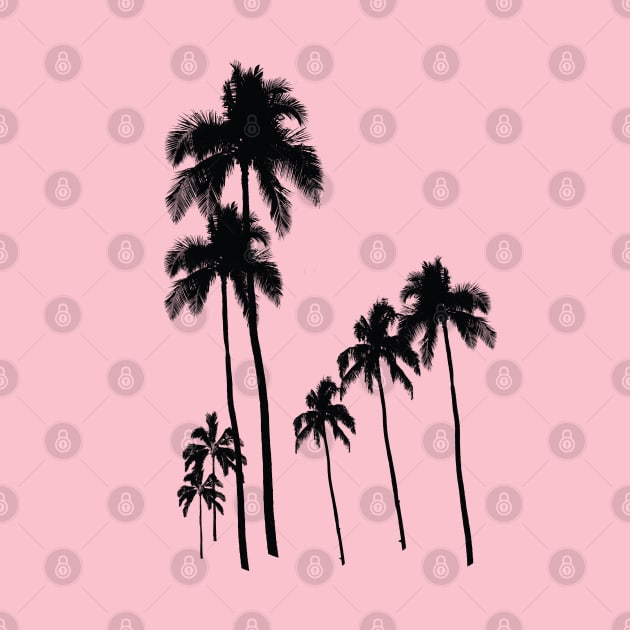 Black Palms Palm Tree Silhouette Design Palm Springs Palm Desert Palm Beach Lovers by SeaLAD