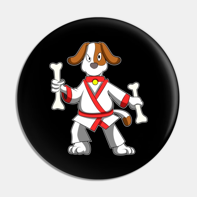 Dog at Martial arts Karate with Bone Pin by Markus Schnabel