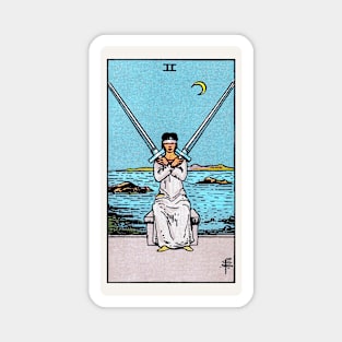 Card #51 - Two Of Swords - Rider Waite Smith Tarot Magnet