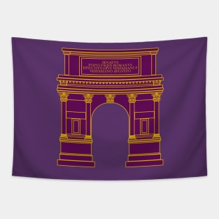 Arch of Titus (purple) Tapestry