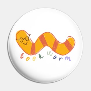 Book Worm for a bookworm Pin