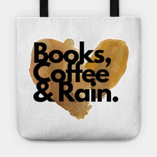 Books, Coffee and Rain Tote