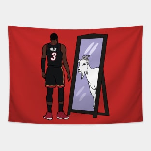 Dwyane Wade Mirror GOAT Tapestry