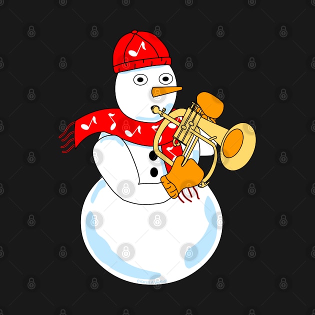 Flugelhorn Snowman by Barthol Graphics