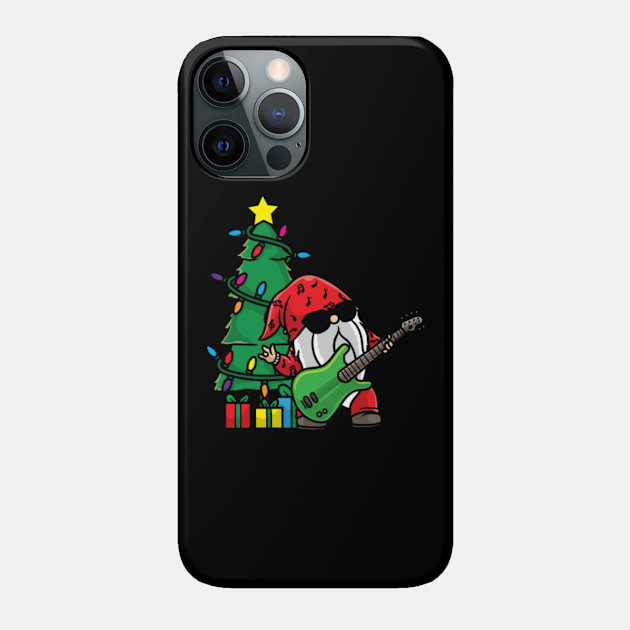 Guitar Gnome Christmas Tree Xmas Guitarist Santa - Xmas Gift - Phone Case