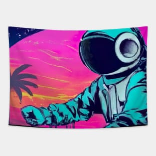 Astronaut DJ In Space Tapestry