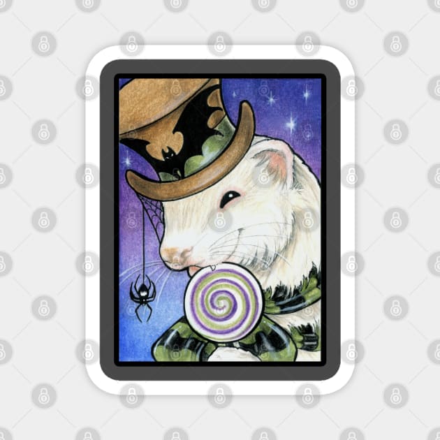 Trick or Treat Ferret - Design 2 Magnet by Nat Ewert Art