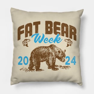 Fat Bear Week 2024 Funny Bear Pillow