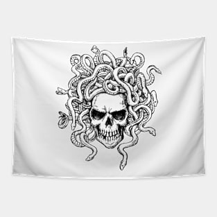 Skull with Snake Headress Tapestry