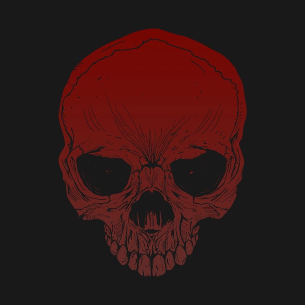 Skull - Red by WhiteRave