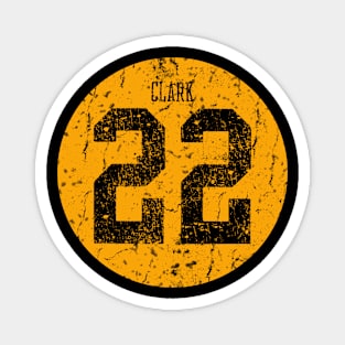 Caitlin Clark Yellow Distressed Jersey Number 22 Front & Back Magnet