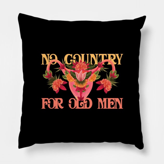 No country for old men | Floral Uterus Pillow by Obey Yourself Now