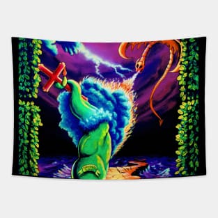 Psychedelic Trippy Hippie Surreal Blacklight Spiritual Art Tapestry