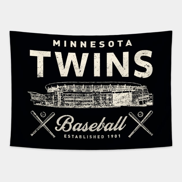 Minnesota Twins Stadium by Buck Tee Original Tapestry by Buck Tee