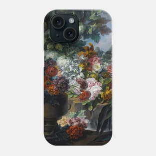 An Outdoor Scene With A Fountain by Miguel Parra Abril Phone Case