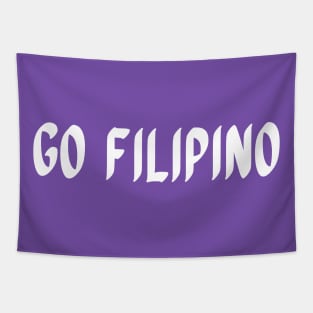 Go Filipino (White Text Logo) Tapestry