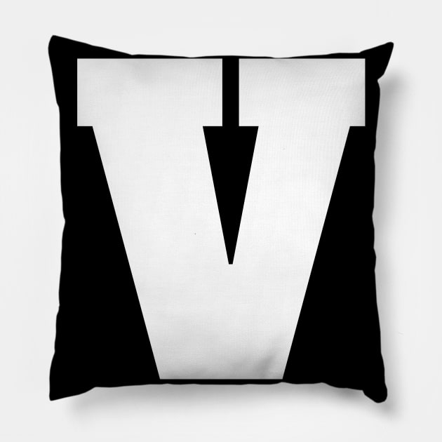 Alphabet V (Uppercase letter v), Letter V Pillow by maro_00