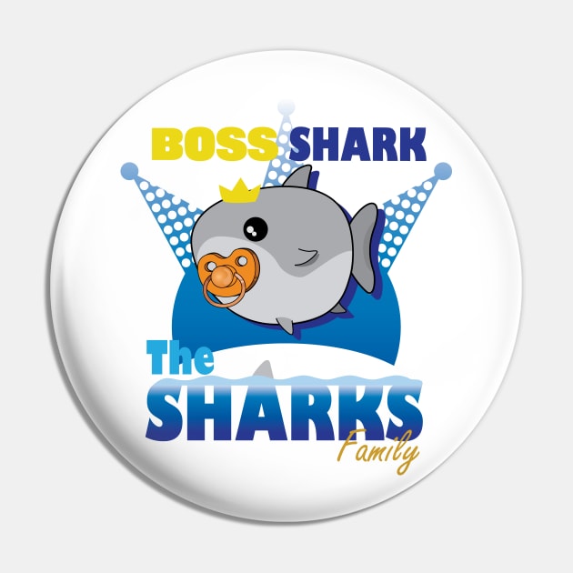 The Sharks Family - Boss Shark Pin by RCLWOW