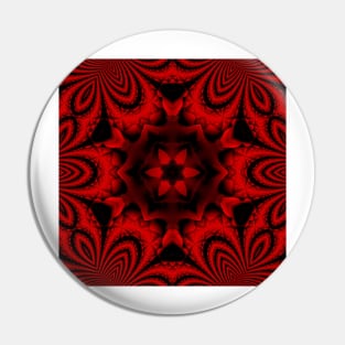 scarlet and red hexagonal floral fantasy kaleidoscopic design Pin