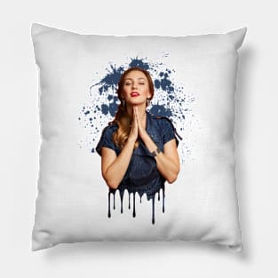 Wynonna Earp Kat Barrell Drip Series Pillow