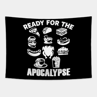 Funny Apocalypse Junk Food Foodie Slogan Prepper Meme Tapestry