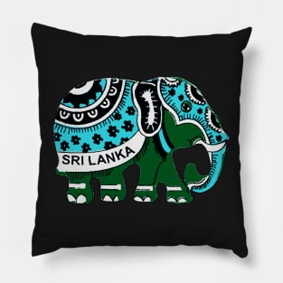 Sri Lanka Elephant Decal Pillow