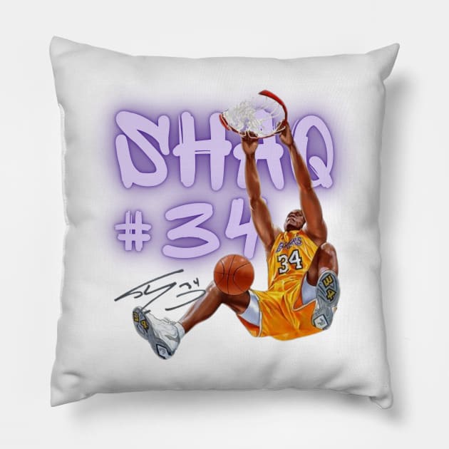 Shaq 34 Dunkman Pillow by MrPhilFox