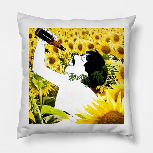 Randy Marsh in the Sunflower Field Pillow by iiamti