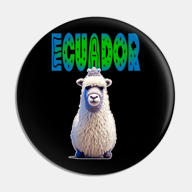 Ecuador Alpaca Pin by BrightC