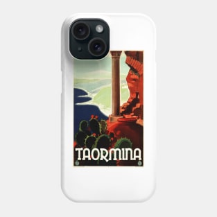 ITALY TAORMINA Theatro Antico Ruins Vintage Italian Travel Phone Case