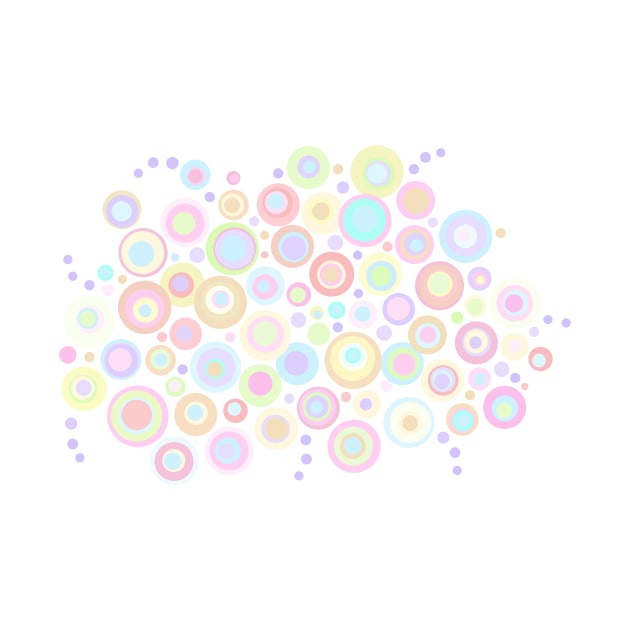 Pastel Polka Dot Flower Garden by Whoopsidoodle