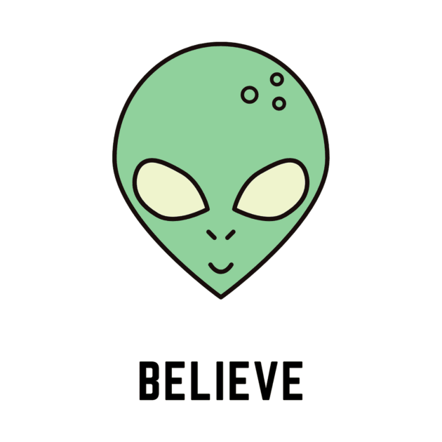 Believe Aliens Fun Apparel by Topher's Emporium