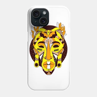 African Mask 1 - Yellow Edition Phone Case