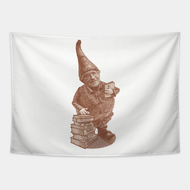 GNOME CHOMSKY- Linguistic Genius and gardener Tapestry by IceTees