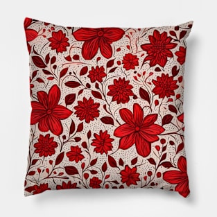 Red flower pattern gift ideas Pillow