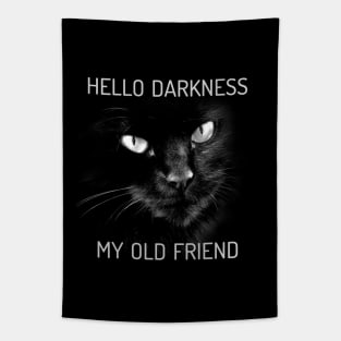 Hello Darkness My Old Friend Cat - V2 Tapestry