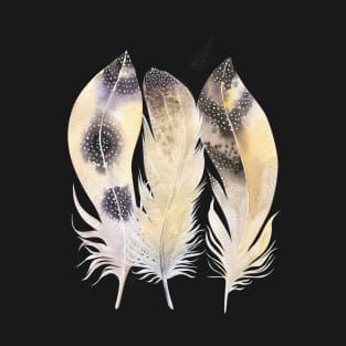 Trio Of Golden Feathers T-Shirt