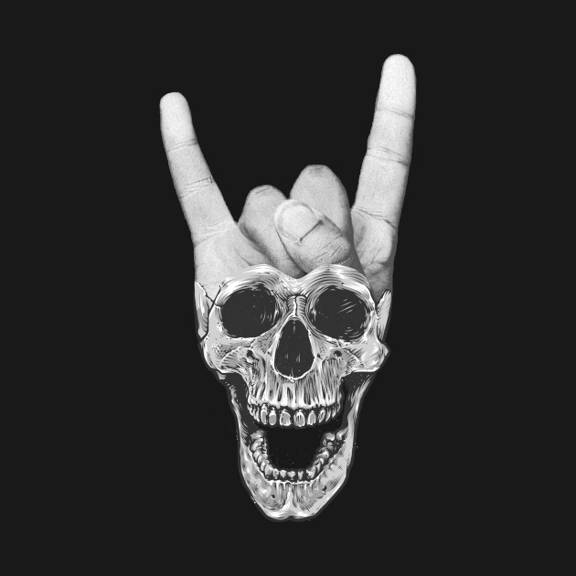 Heavy Metal Music Skull Devil Horn Hand Sign - Heavy Metal Devil Horn ...