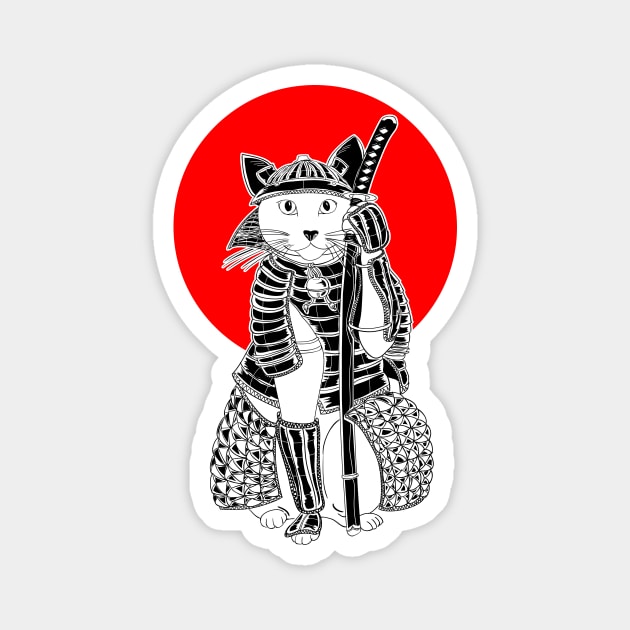 Samurai Neko Magnet by Anime Gadgets