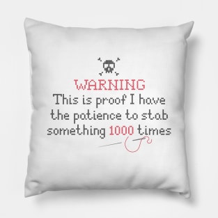 Funny saying embroidery, seamstress, sewing tailor quilting Pillow