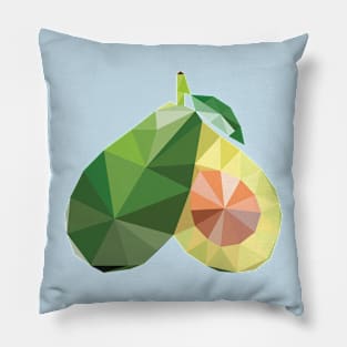 Low poly geometric avocado Pillow