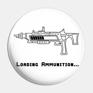 Loading Ammunition Futuristic Gun Video Game Pin